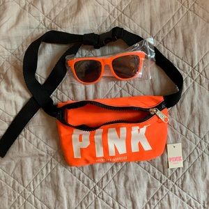 VS Pink Fanny Pack & Sunglasses Set